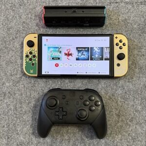 Nintendo Switch OLED Console Legend of Zelda Tears of the Kingdom Edition Bundle